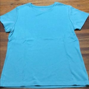NWT Coldwater Creek 100% Cotton Blue Tee